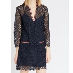 Brand new Sandro navy blue lace dress